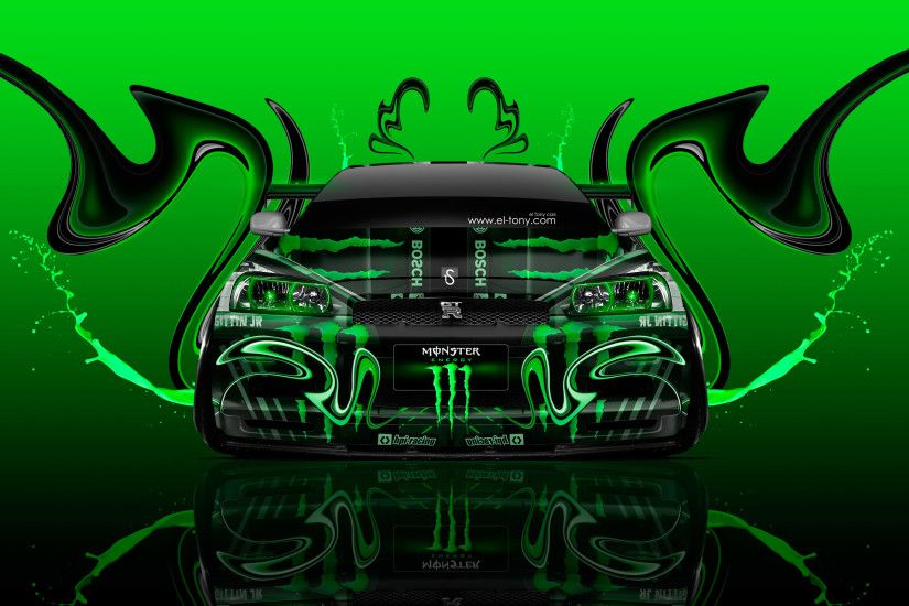 Monster-Energy-Nissan-Skyline-GTR-R34-JDM-Front-