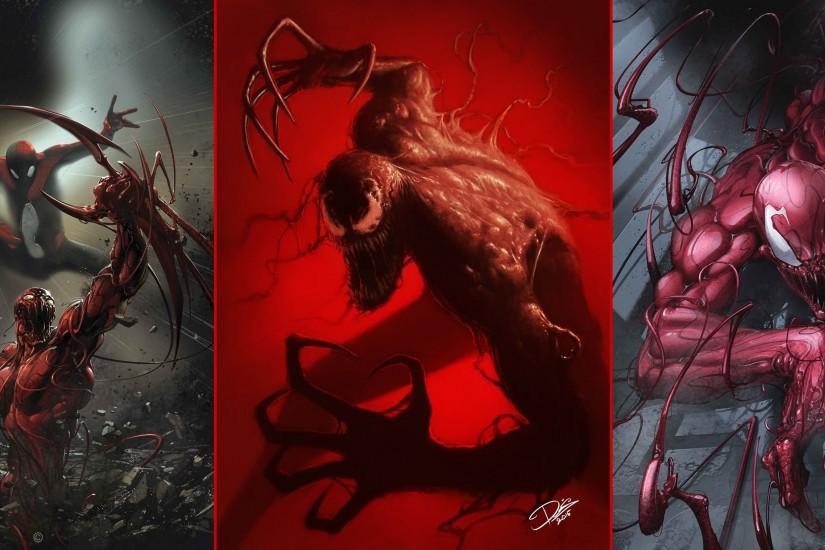 General 2891x1432 artwork collage Spider-Man Carnage