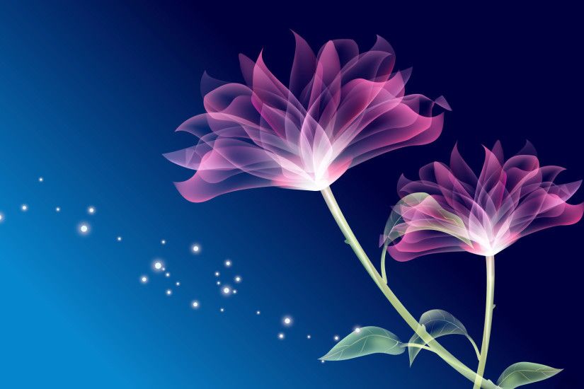 Blue flower abstract wallpapers hd wallpapers 3d