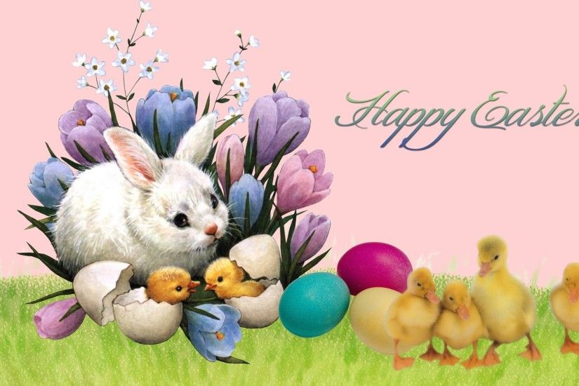 Happy Easter cute bunny ,chicks, eggs hd wallpapers, images for you
