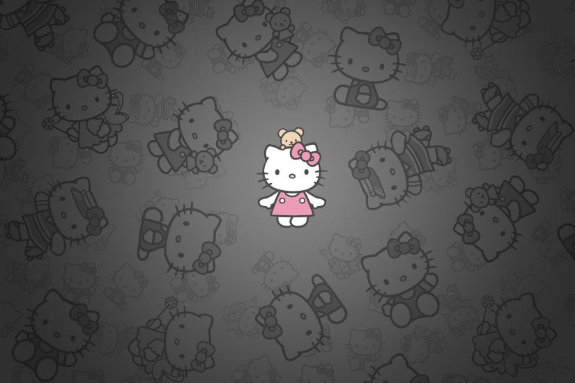 Hello Kitty Black Wallpaper Desktop
