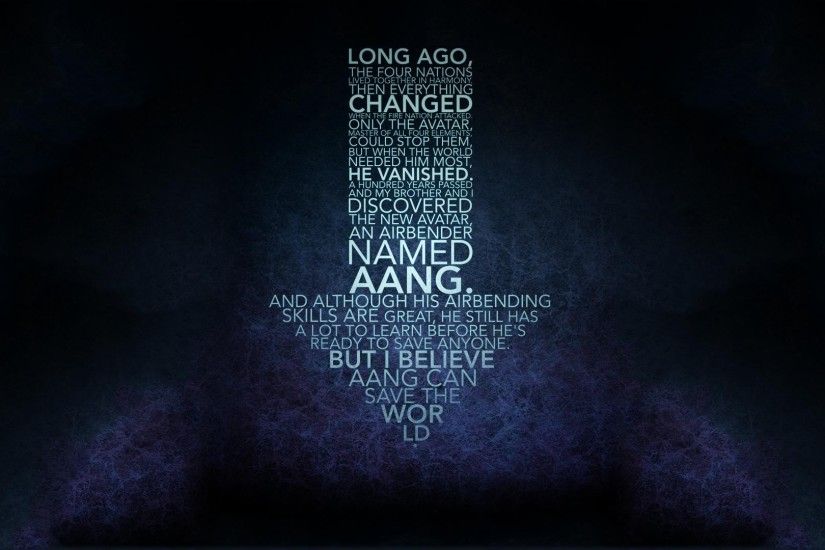 ... avatar the last airbender aang quote typography wallpapers hd ...