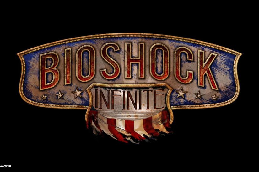 bioshock infinite black background logo widescreen