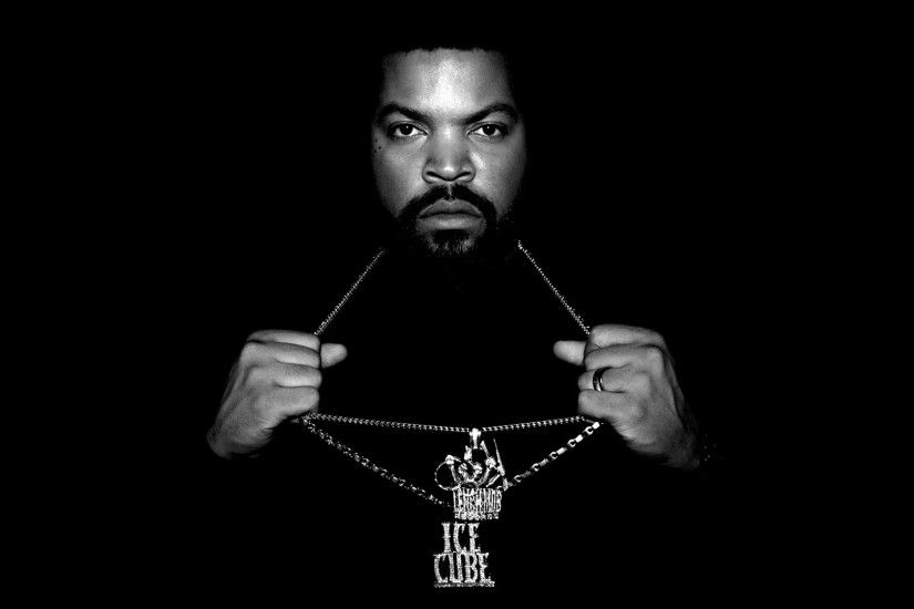 Download now full hd wallpaper ice cube rap chain black and white ...