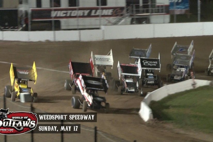 Highlights: World of Outlaws Sprint Cars Weedsport Speedway May 17th, 2015  - YouTube