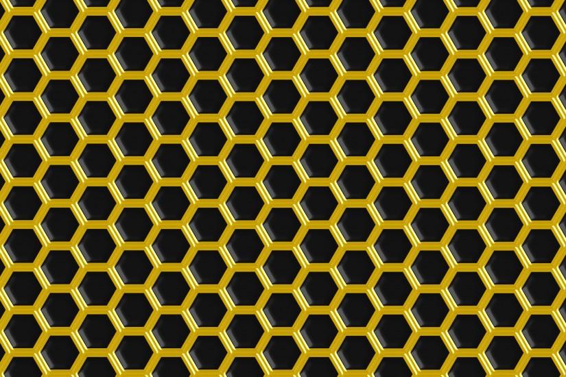 ... Black Gold Hex Background 3000x1875px by l4k3