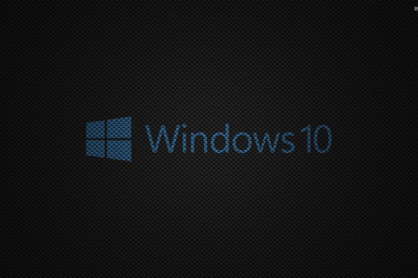 Windows 10 text logo on carbon fiber wallpaper - Computer .