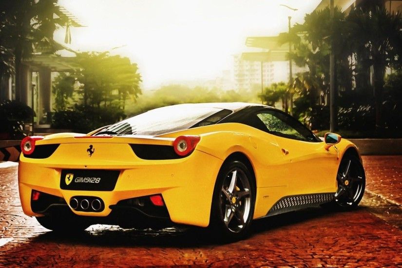 Cool Yellow Ferrari Wallpaper
