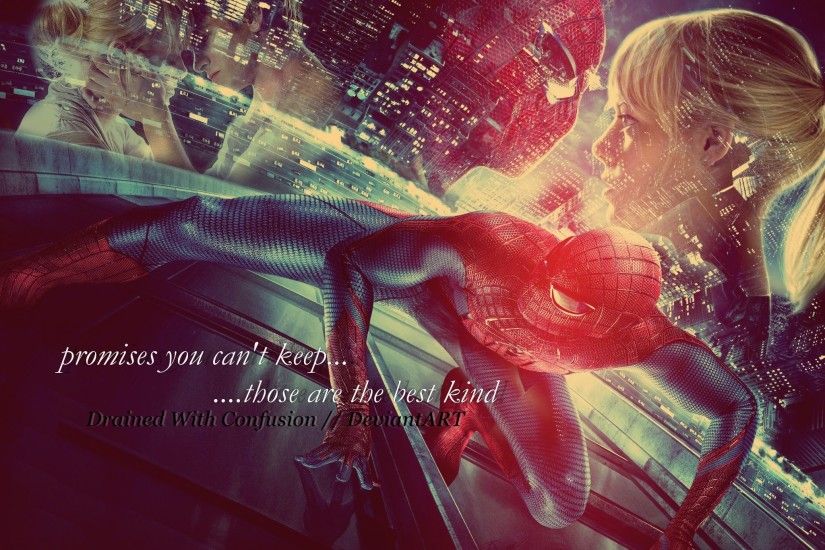 ... DrainedWithConfusion SPIDERMAN - Gwen and Peter - Wallpaper 1 by  DrainedWithConfusion