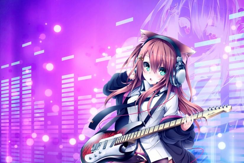 Guitar Anime Girl Wallpaper HD Wallpaper | WallpaperLepi