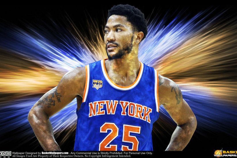 Derrick Rose New York Knicks 2016 Wallpaper