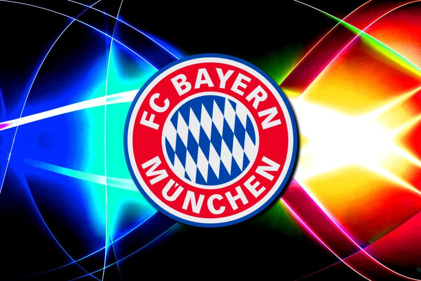 Colorful Bayern Munchen football club wallpaper.