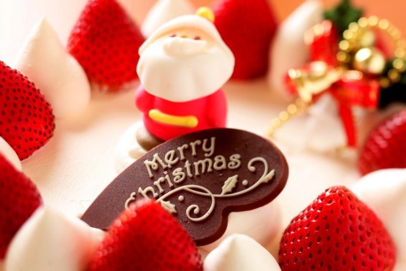Tags: Merry Christmas, Strawberry dessert, Santa Claus ...