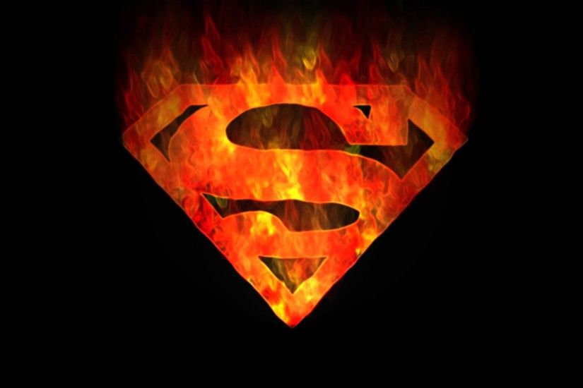 Superman Logo Fire ...