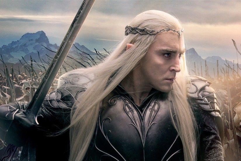 hobbit battle of the five armies thranduil elf sword long hair ...