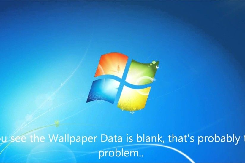How to fix Black Desktop Background in Window 7
