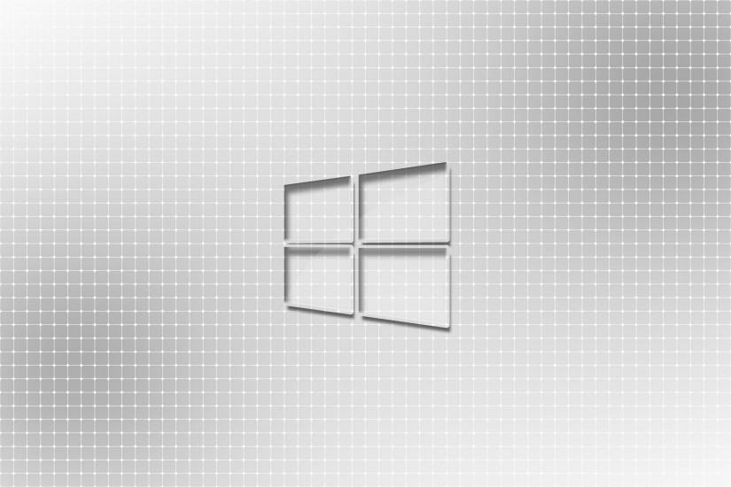 Glass Windows 10 on a light grid wallpaper 3840x2160 jpg