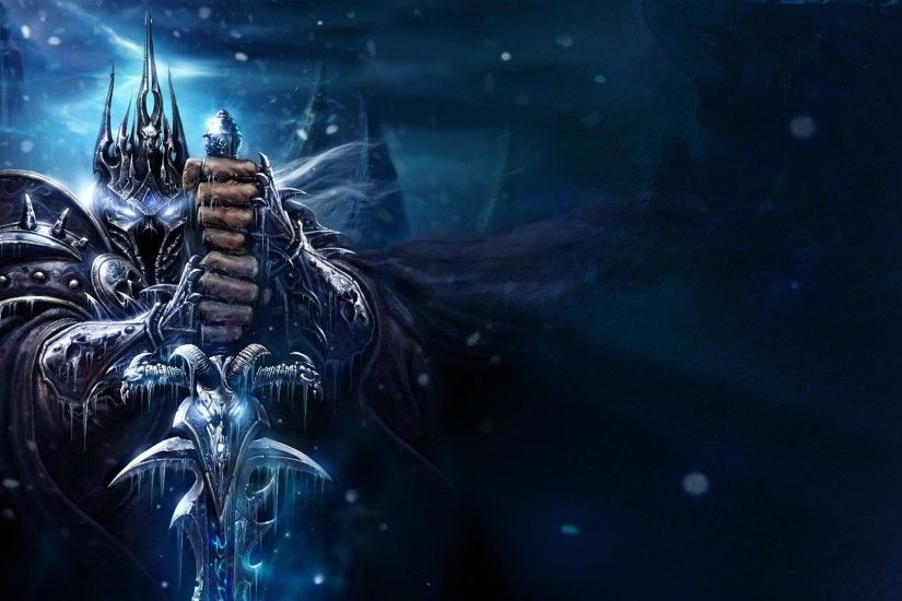 1920x1080 Wallpaper warcraft, lich king, sword, cold, eyes, fists