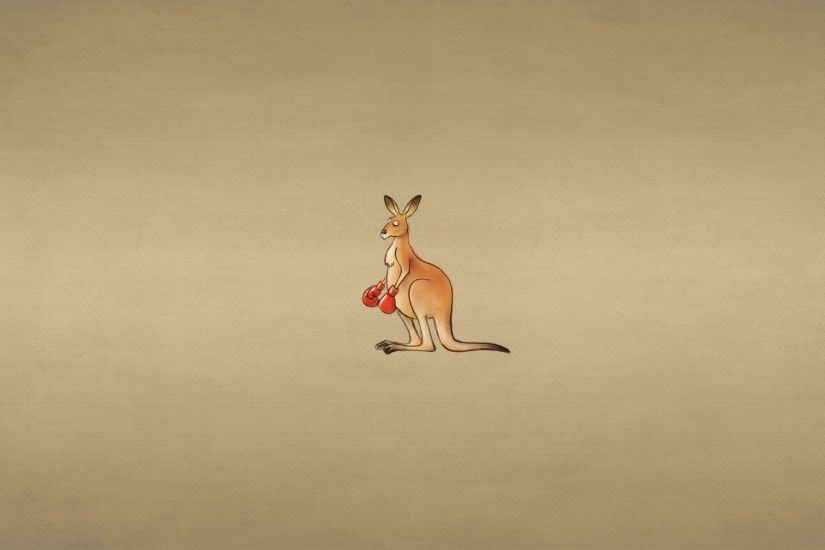 kangaroo kangaroo boxing gloves dusky background penetrating glance  minimalism animals