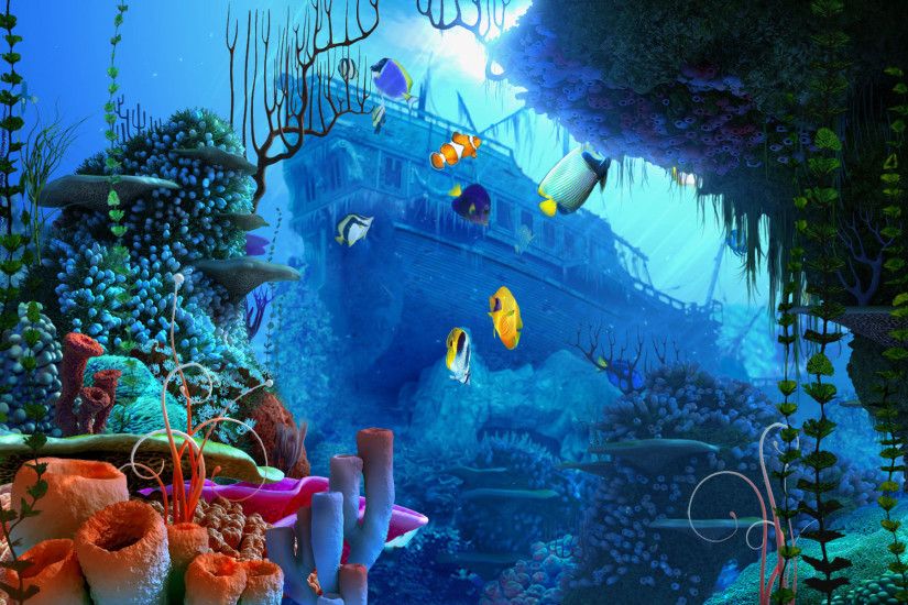 Download Fantasy Natural Pixel Blue Large Ocean Wallpaper | Full .