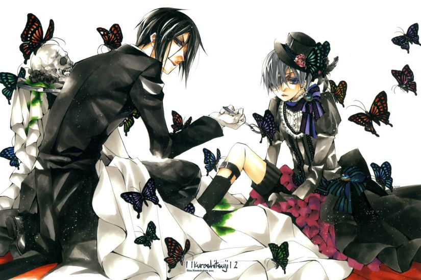 Anime - Black Butler Ciel Phantomhive Sebastian Michaelis Wallpaper