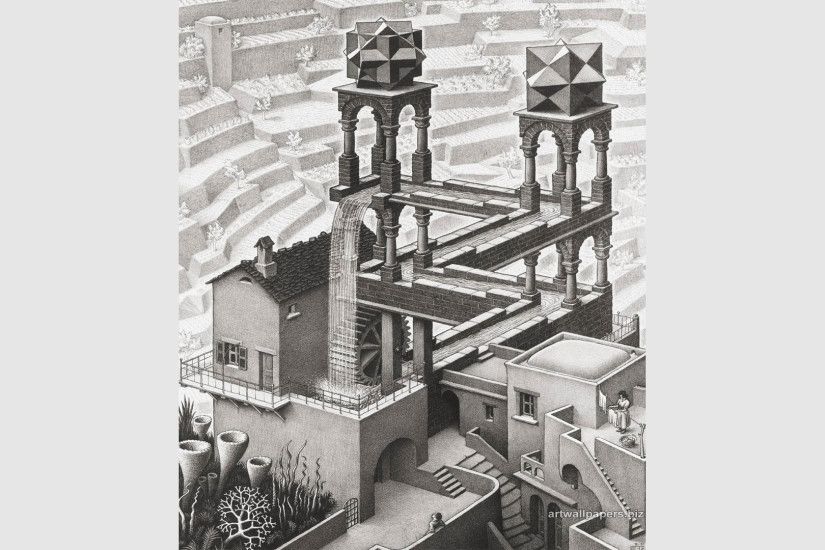 Mc Escher's Waterfall wallpaper