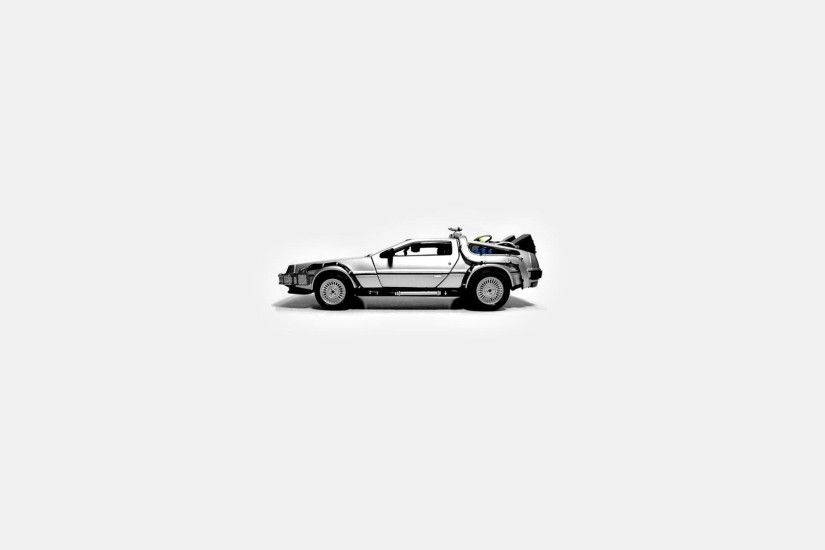 Back To The Future DeLorean Simple Background