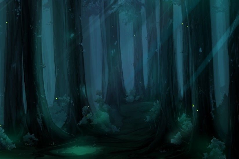 ... Dark forest wallpaper 2560x1440 ...