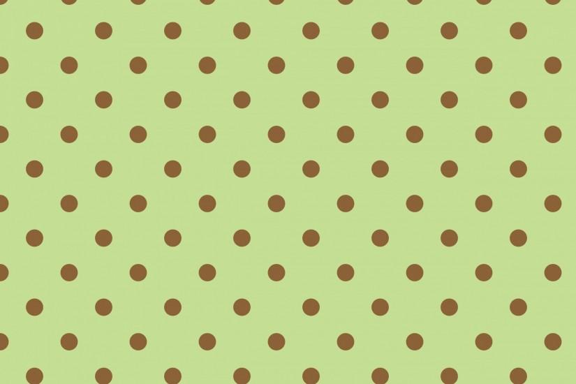 Polka Dots Green Background