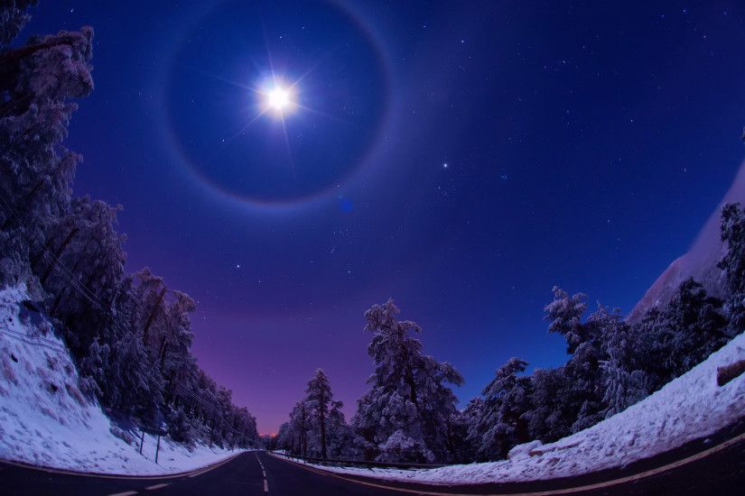 Sky night winter nature moon light wallpaper | 2048x1356 | 165866 |  WallpaperUP