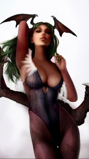 Video Game Darkstalkers Morrigan Aensland Beautiful Girl Wings Devil  Fantasy. Wallpaper 498816