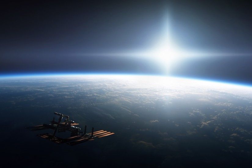 space, International Space Station, Earth, Sun, Lens Flare, ISS Wallpapers  HD / Desktop and Mobile Backgrounds