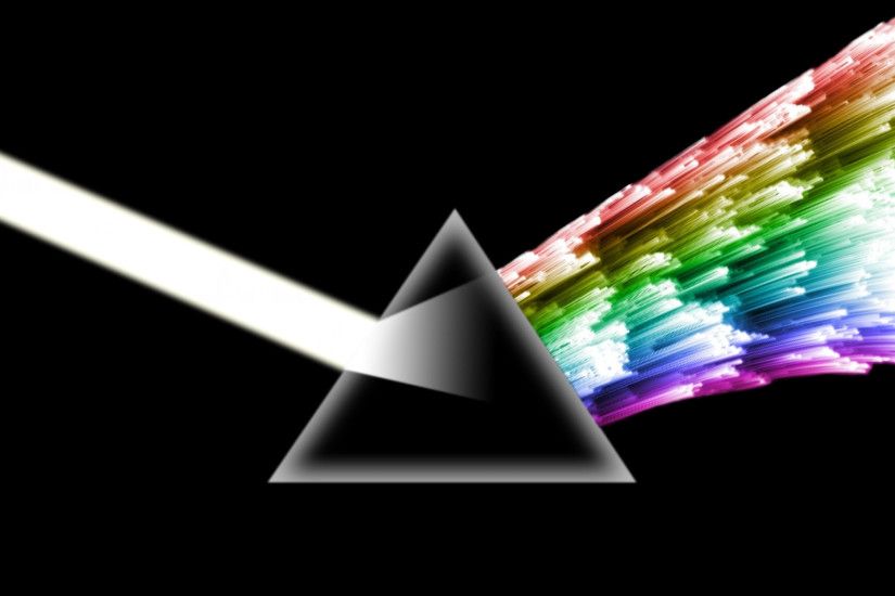 Preview wallpaper pink floyd, energy, triangle, rainbow, sparks 2048x2048