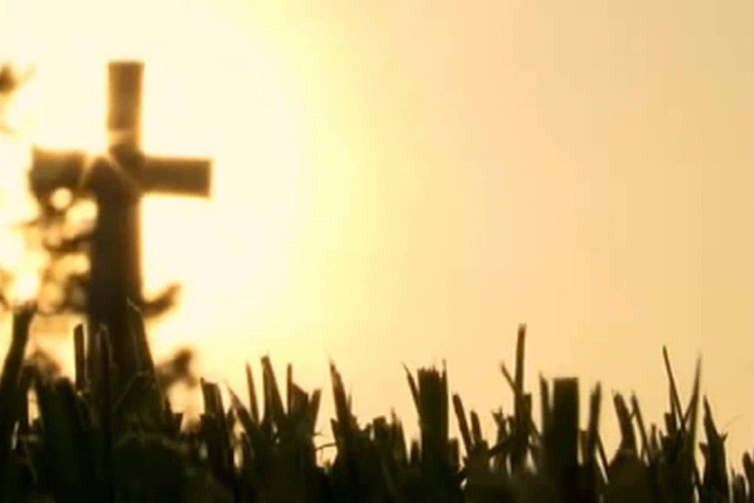 Cross with Grass and Sunrise Background Motion Video Loops HD - YouTube
