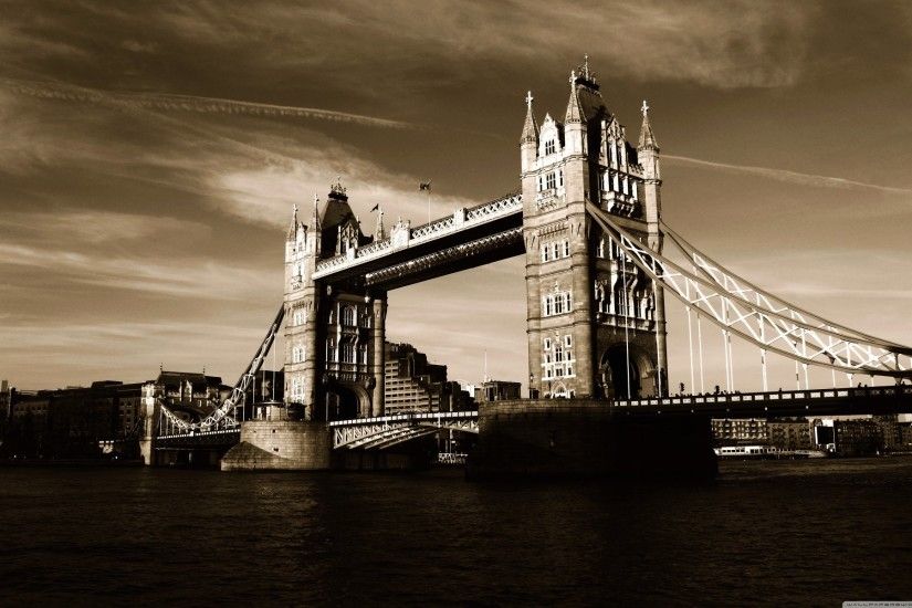 Wallpaper sepia photo tower bridge london