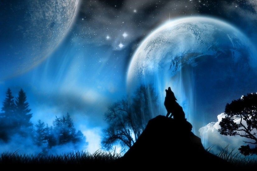 cool backgrounds | moon wolves background cool wallpaper images 1920x1200