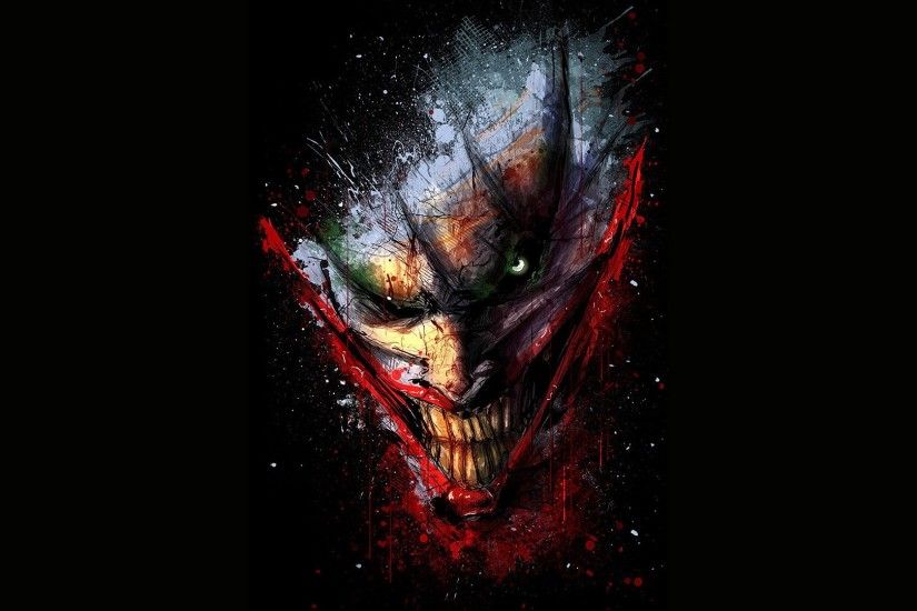 Batman Joker Black Drawing dark wallpaper