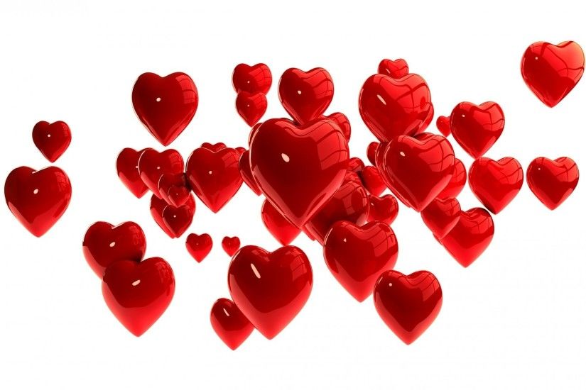 3d hearts red heart