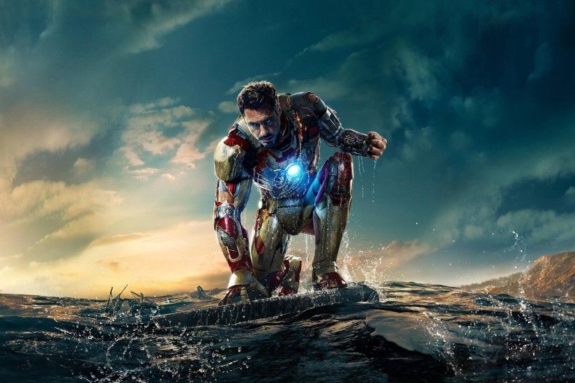 Iron Man, Iron Man 3, Tony Stark, Sea, Robert Downey Jr. Wallpapers HD /  Desktop and Mobile Backgrounds