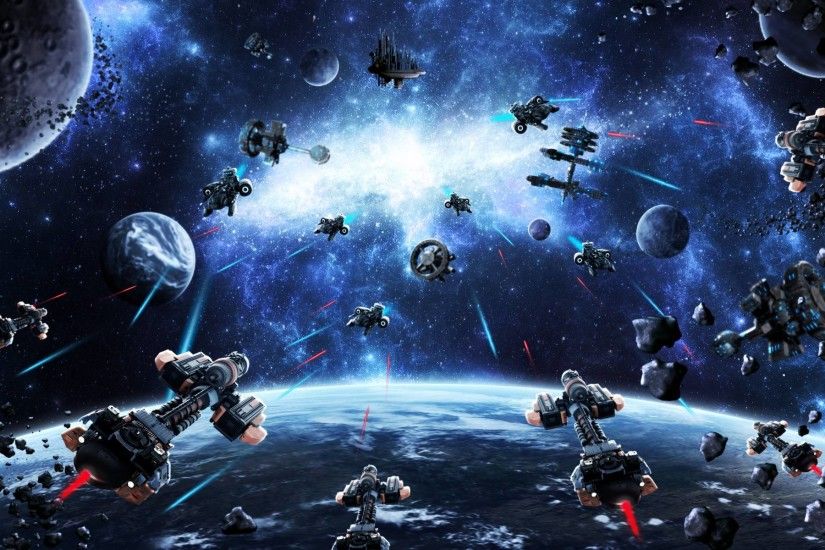 Epic Space War Wallpaper Desktop Background #oiz