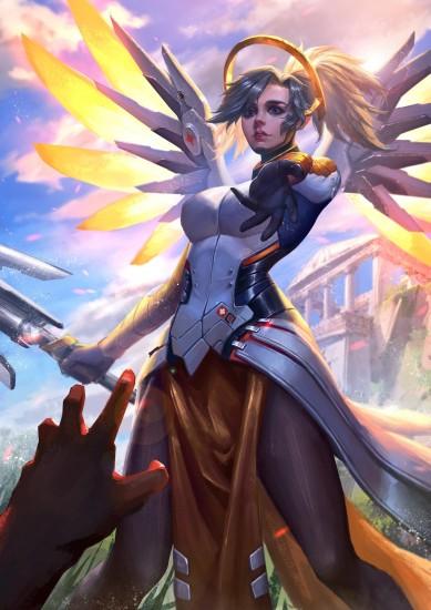 large mercy overwatch wallpaper 1920x2716 for retina