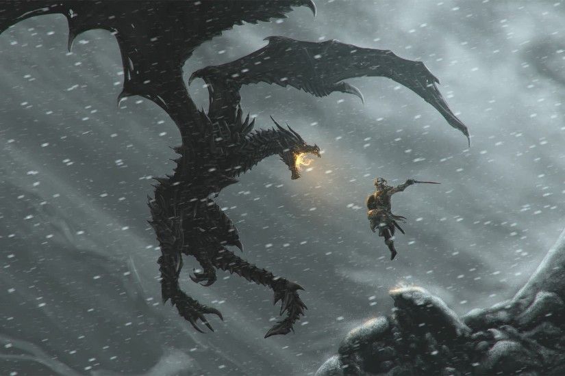 The Elder Scrolls V: Skyrim, Video Games, Alduin, Dragon, Dovahkiin, Dragonborn  Wallpapers HD / Desktop and Mobile Backgrounds