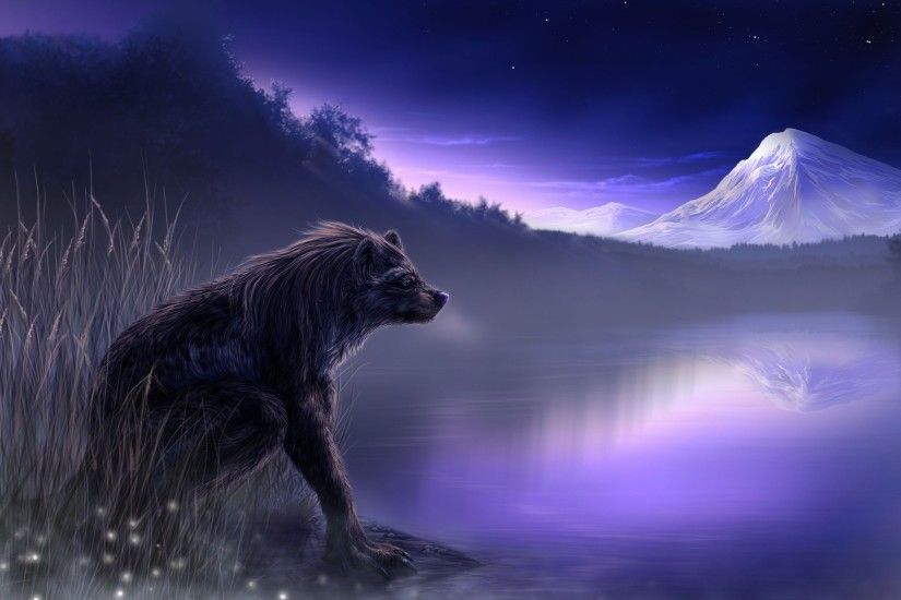 ... Werewolf on the lake side