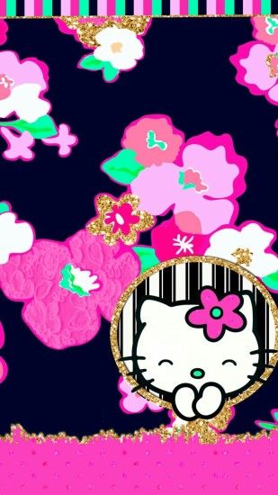 1920x1200 Hello Kitty Black Wallpaper
