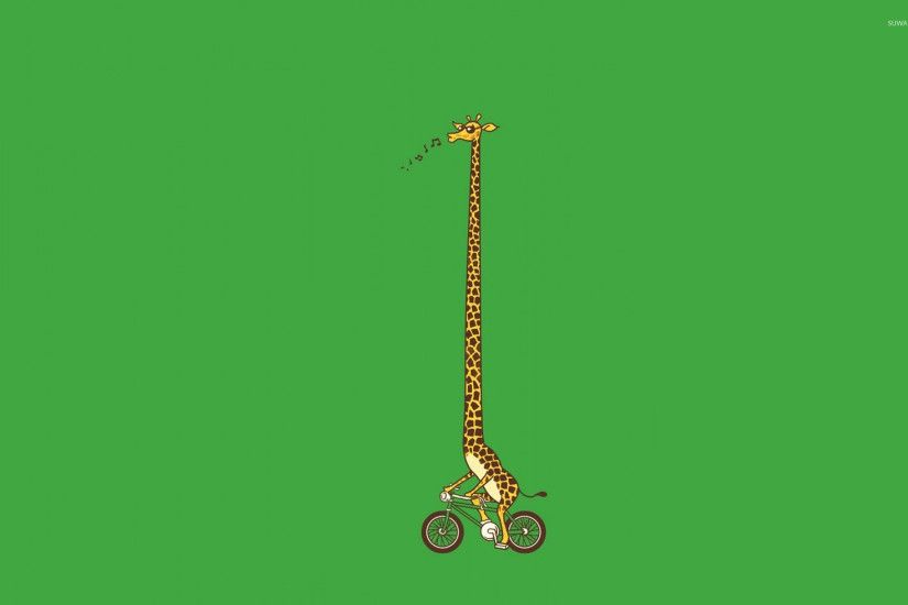 Biking giraffe wallpaper 1920x1200 jpg