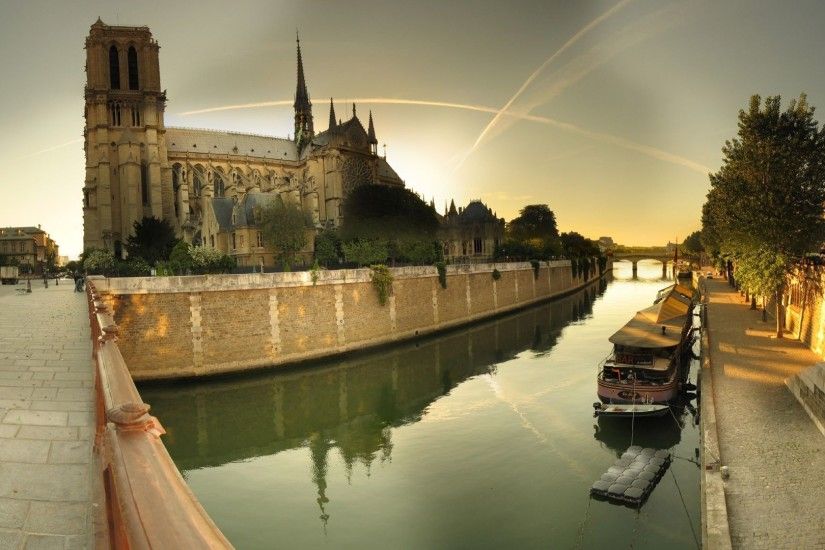 paris, notre dame cathedral, river