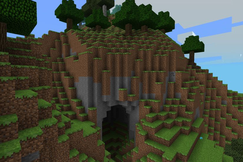 High Mountain Cliffs Lead to Cave - Minecraft PE