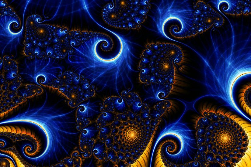 ... Wallpaper Blue Spiral Fractal by weedonio on DeviantArt Fibonacci ...
