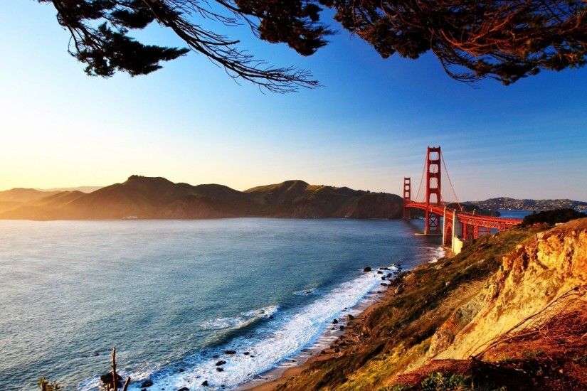 Water Landscapes Nature Sun Bridges Golden Gate Bridge San Francisco  Desktop Background Images