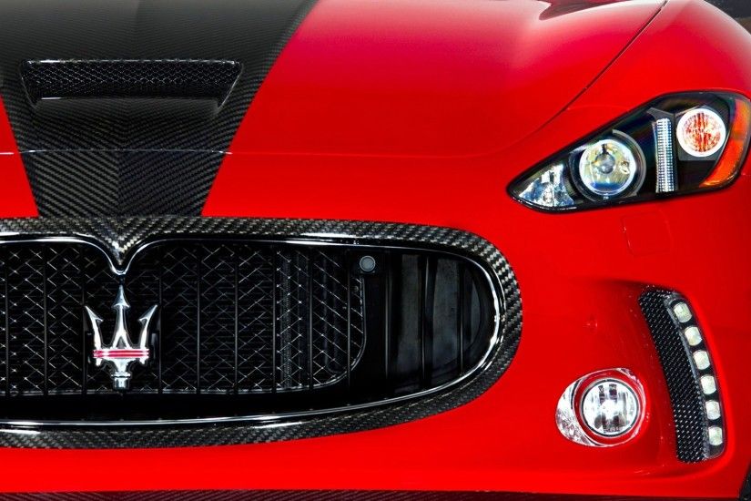 ... Maserati gt red blacl front, wallpaper backgrounds ...